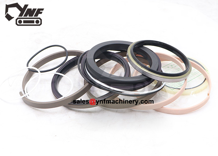 Excavator boom repair kit with O-rings and dust seals