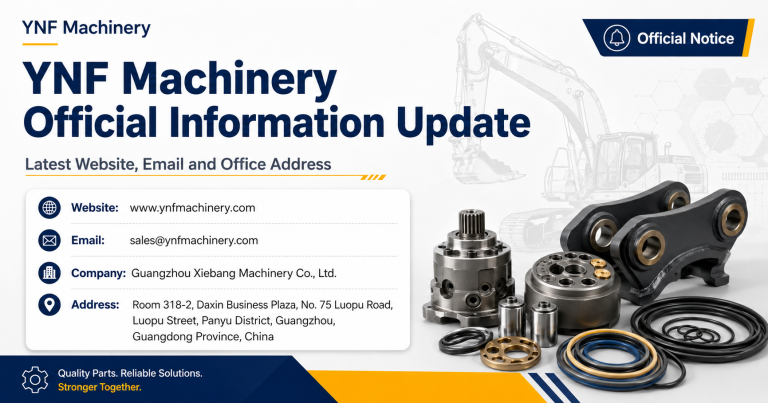 Excavator Parts Supplier Updated Official Information of YNF Machinery