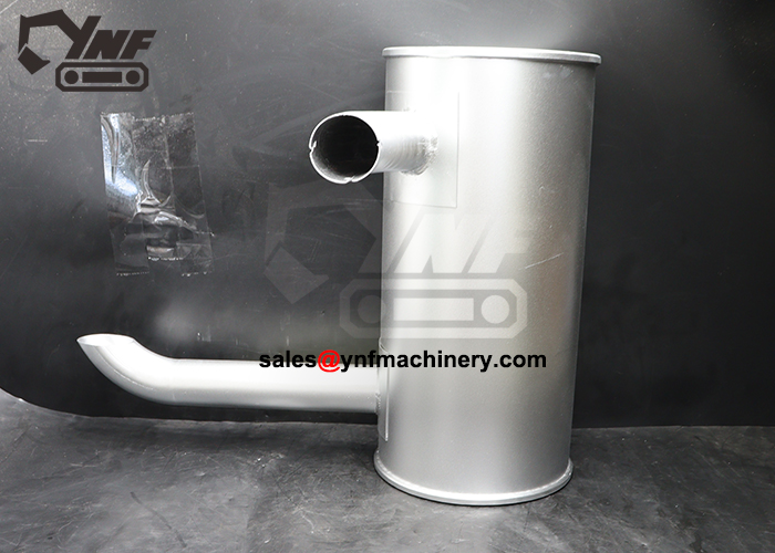 steel exhaust muffler for hydraulic excavator engine cooling system