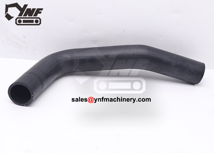 Excavator radiator upper water hose assembly
