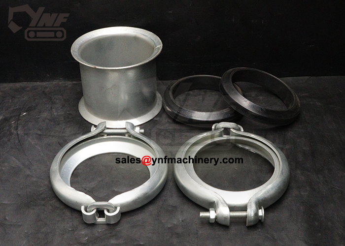 Heavy equipment hose connection assembly