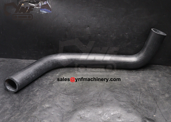 Excavator lower radiator hose for engine cooling maintenance