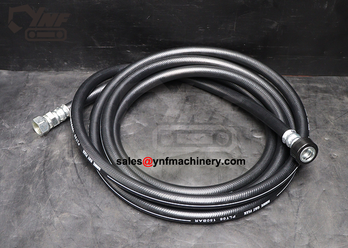 Heavy duty excavator hydraulic line assembly