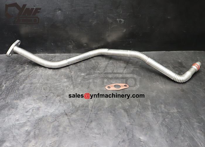 6D107 turbocharger lubrication system metal pipe