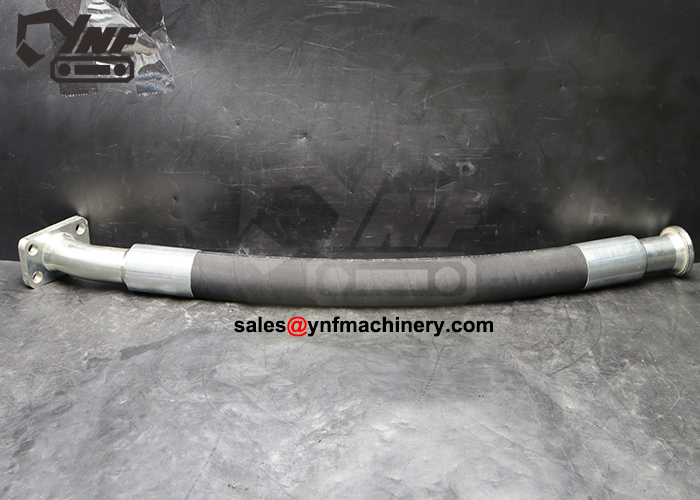 Heavy equipment hydraulic line hose assembly