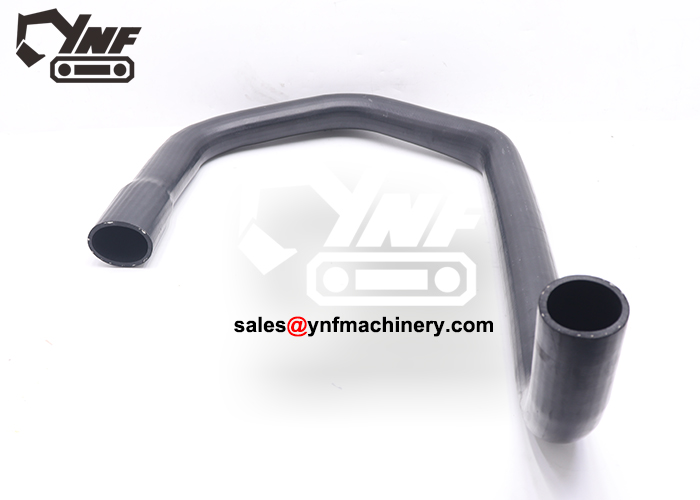Heavy equipment radiator lower hose for excavator maintenance