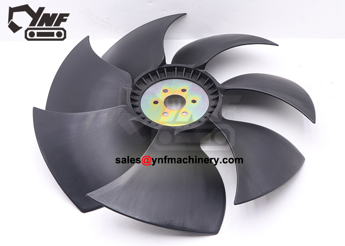 SANY SY215 radiator cooling fan blade replacement