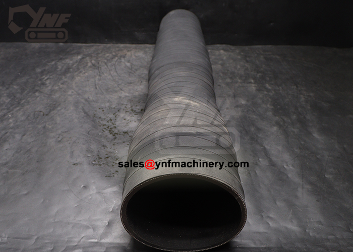 Excavator engine airflow connection hose