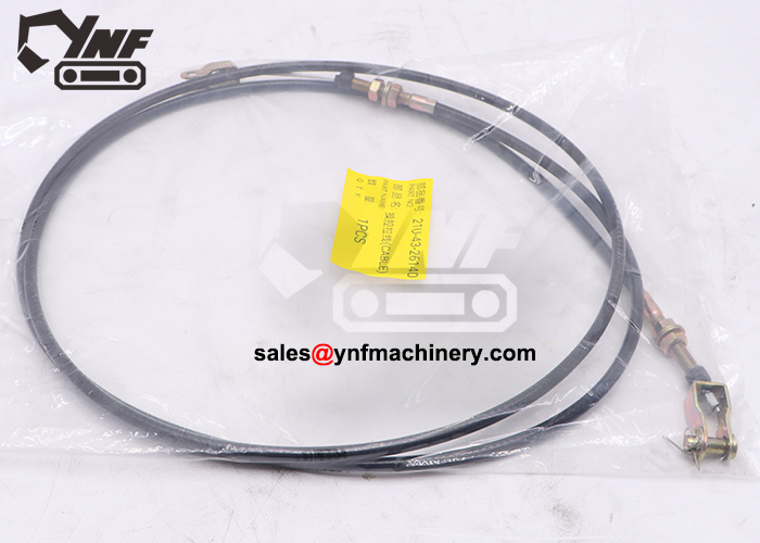 Aftermarket accelerator control cable for heavy equipment