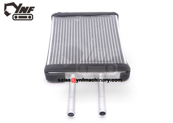 Excavator HVAC heat exchanger for cab temperature control
