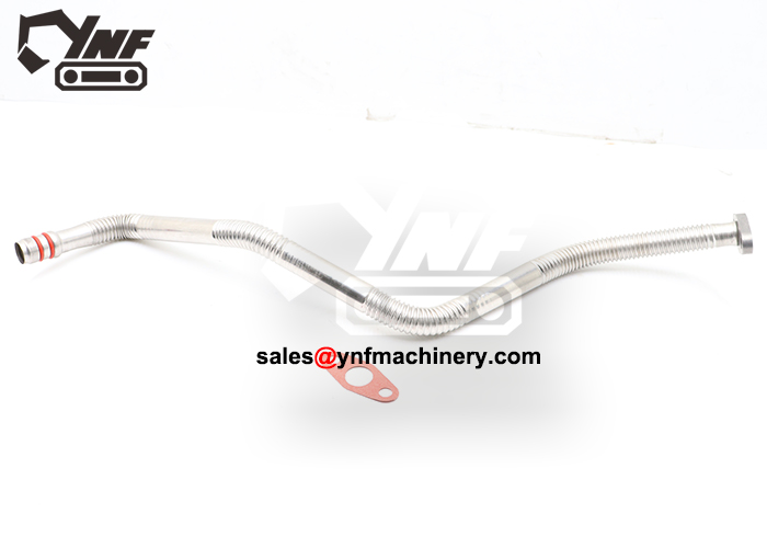 Heavy-duty turbocharger oil return tube for construction machinery
