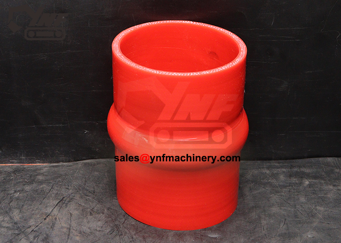 Flexible red silicone intake pipe
