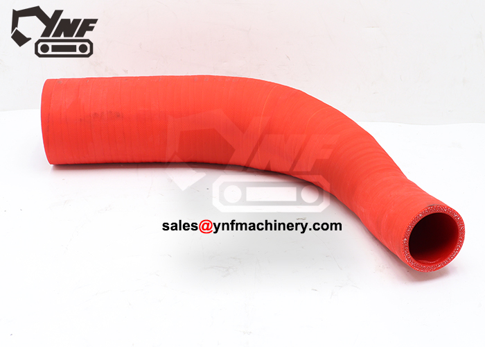 Excavator intercooler air connection hose