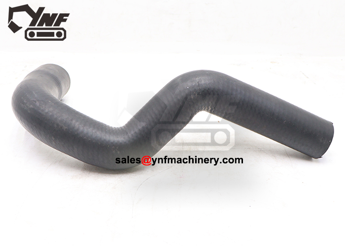 Excavator coolant transfer hose for engine temperature control