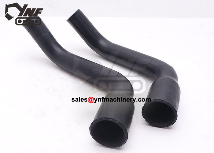 Excavator cooling system rubber hose
