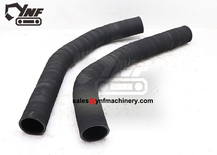 Wheel loader engine cooling system hose