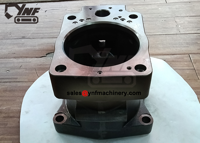 Excavator hydraulic pump front housing assembly