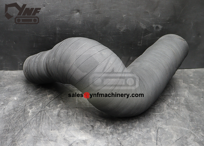 Excavator engine airflow connection hose