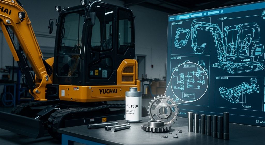 Yuchai Mini Excavator Replacement Part Numbers Finding Guide