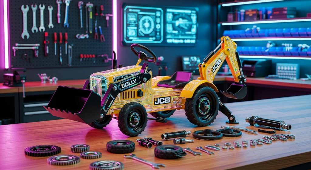 Find Rolly JCB Tractor with Frontloader and Rear Excavator Parts and Restore Your Ride