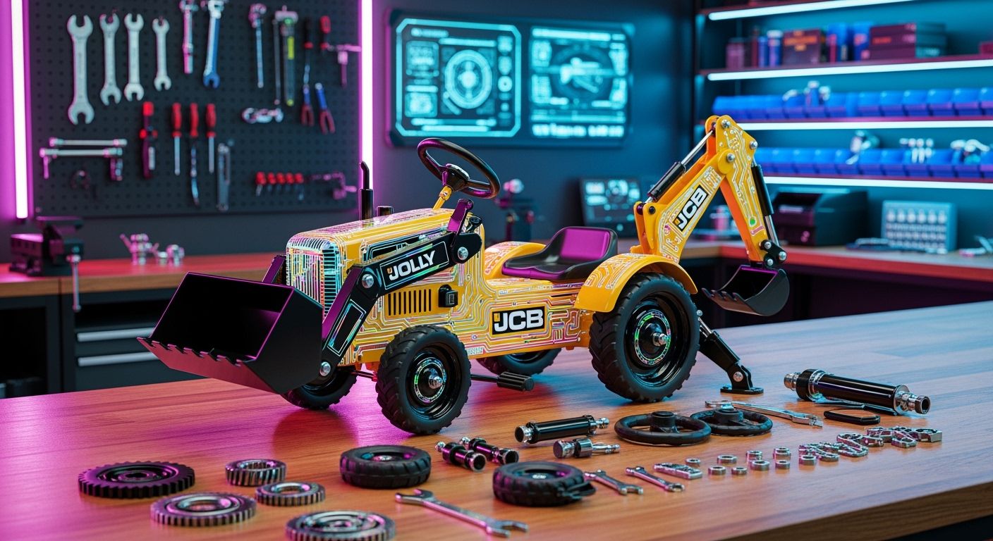 Find Rolly JCB Tractor with Frontloader and Rear Excavator Parts and Restore Your Ride