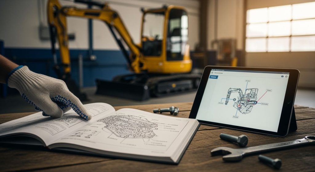 Yanmar mini excavator parts manual location & usage