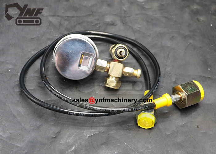 YNF18324 nitrogen pressure gauge with two adapters