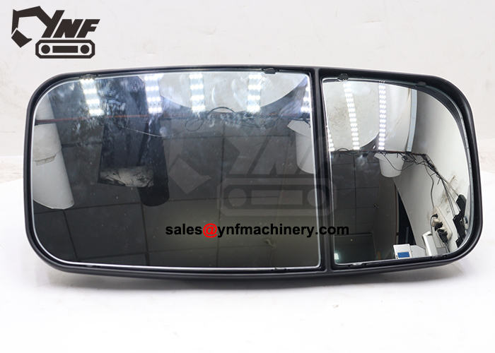 YNF18379 dual-lens excavator mirror with wide-angle section