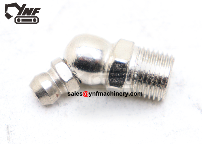 YNF17948 angled grease nipple for excavator lubrication