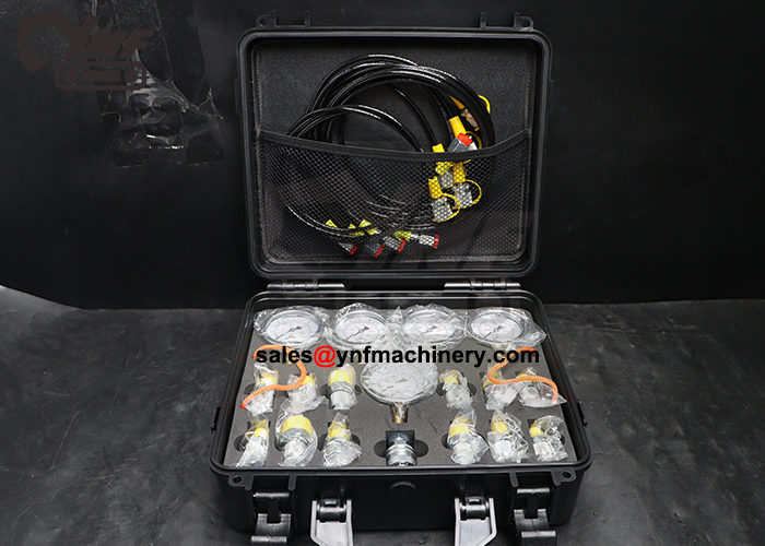 Nitrogen pressure gauge set for hydraulic service