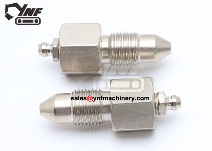 Hitachi excavator undercarriage grease fitting replacement