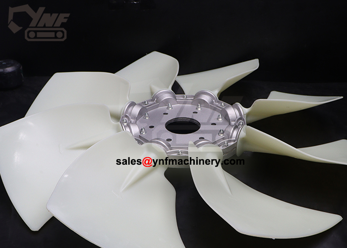 EC480D excavator cooling fan blade replacement