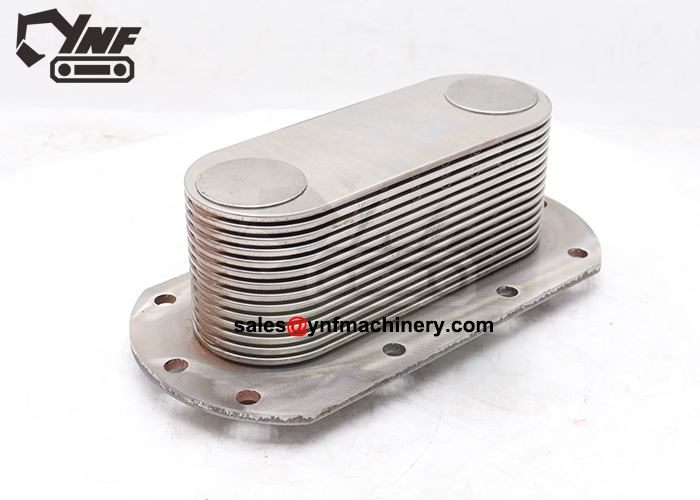 6D125 engine lubrication oil cooler replacement