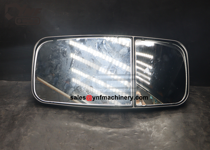 Heavy equipment dual mirror assembly for operator visibility