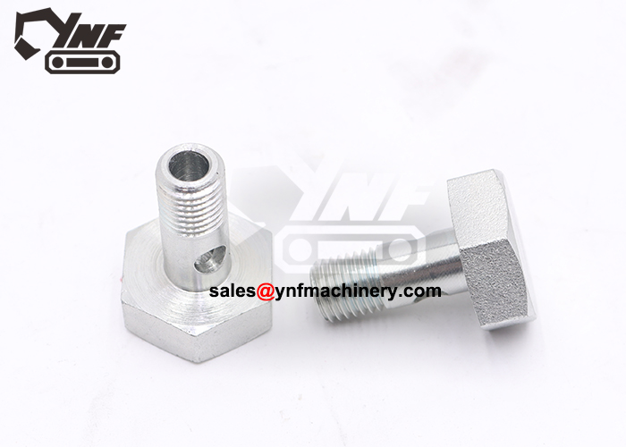 Excavator track shoe fastening bolt