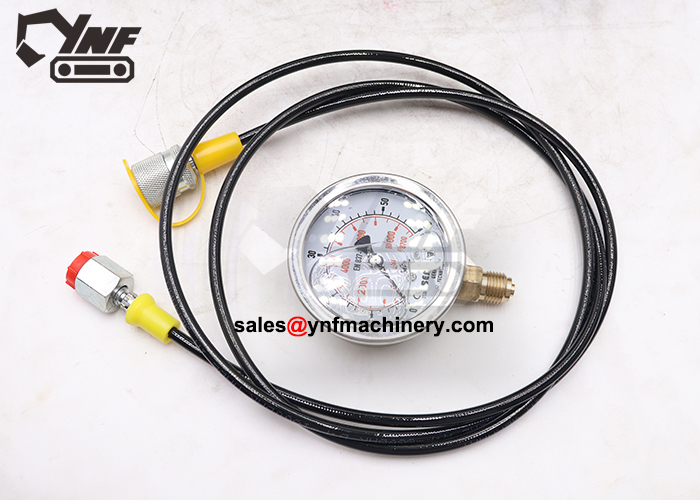 Hydraulic service pressure gauge set with 5 gauges