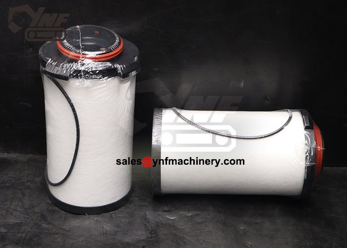 Heavy equipment crankcase ventilation filter replacement