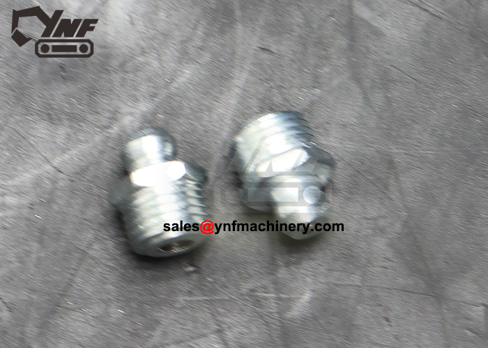 Excavator grease fitting for linkage joint service