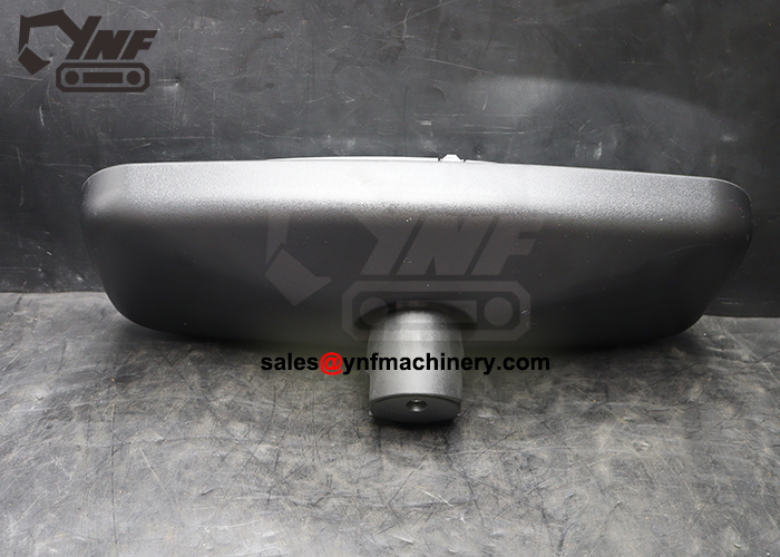Excavator rear view mirror with auxiliary wide-angle lens
