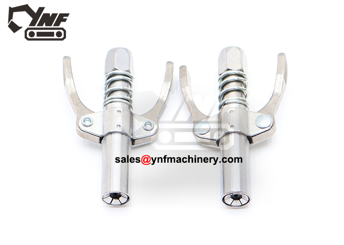 Grease gun fitting connector for pin and bushing service