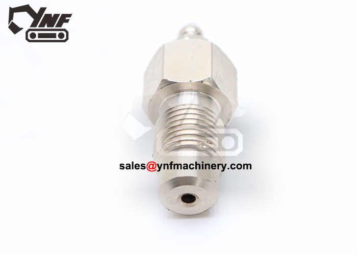 Track adjustment grease fitting for mini excavator