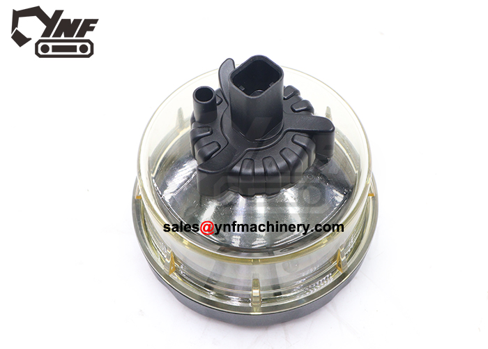 Fuel filter water collection bowl for construction machinery