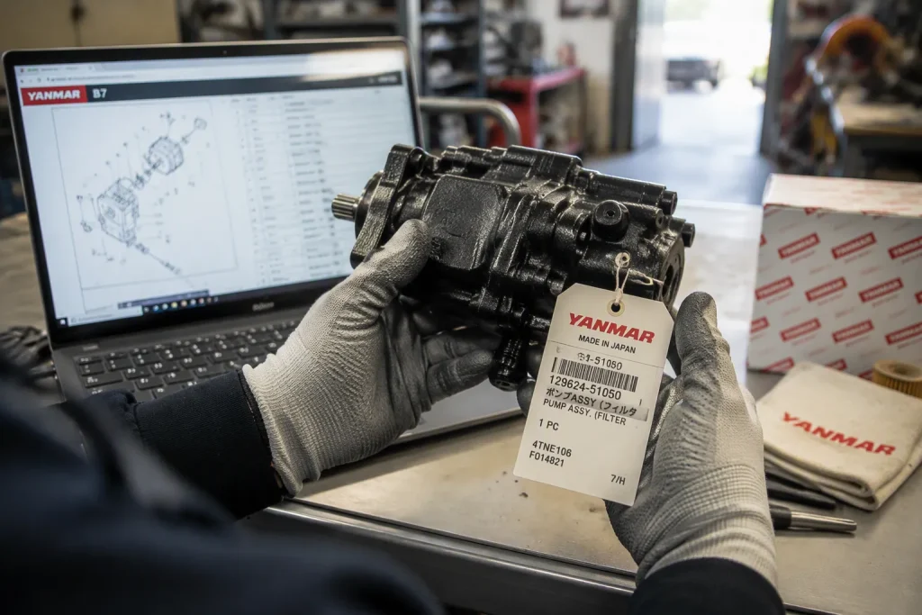 How to Identify Genuine Yanmar B7 Excavator Parts by Part Number