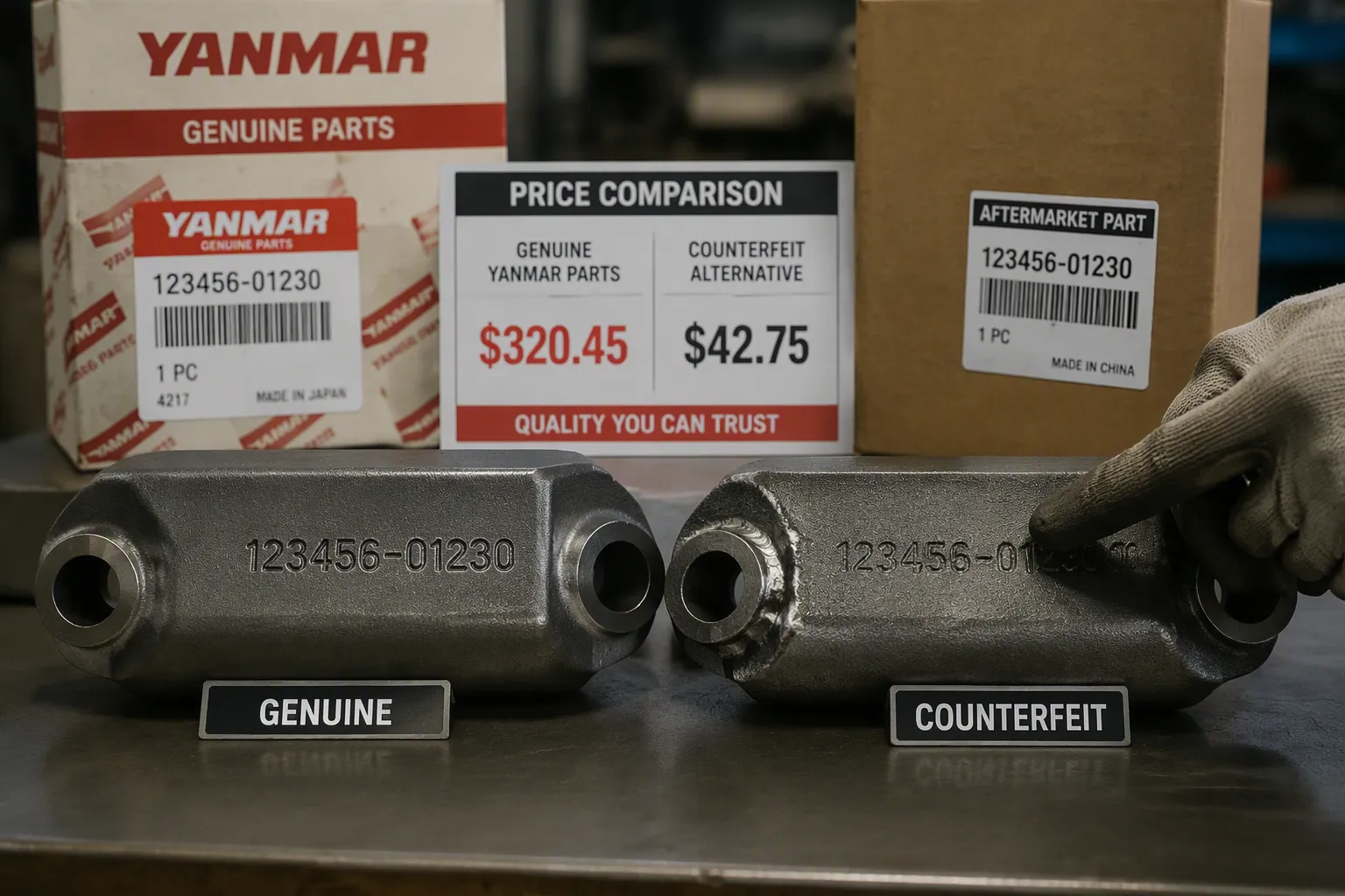 Spotting Counterfeit Yanmar B7 Excavator Parts