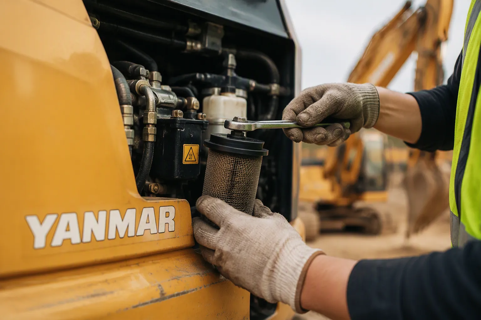 How to Replace a Yanmar Excavator Breather Filter Step by Step