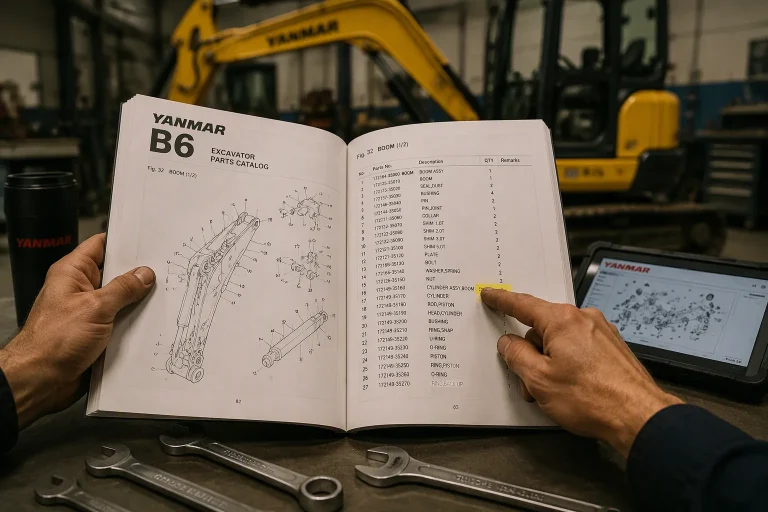 How to Use the Yanmar B6 Excavator Parts Catalog to Find Part Numbers