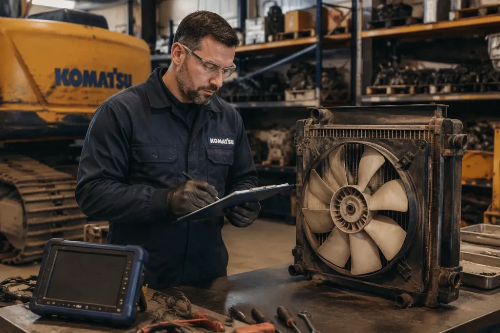 Evaluate Used Komatsu Excavator Cooling System Parts