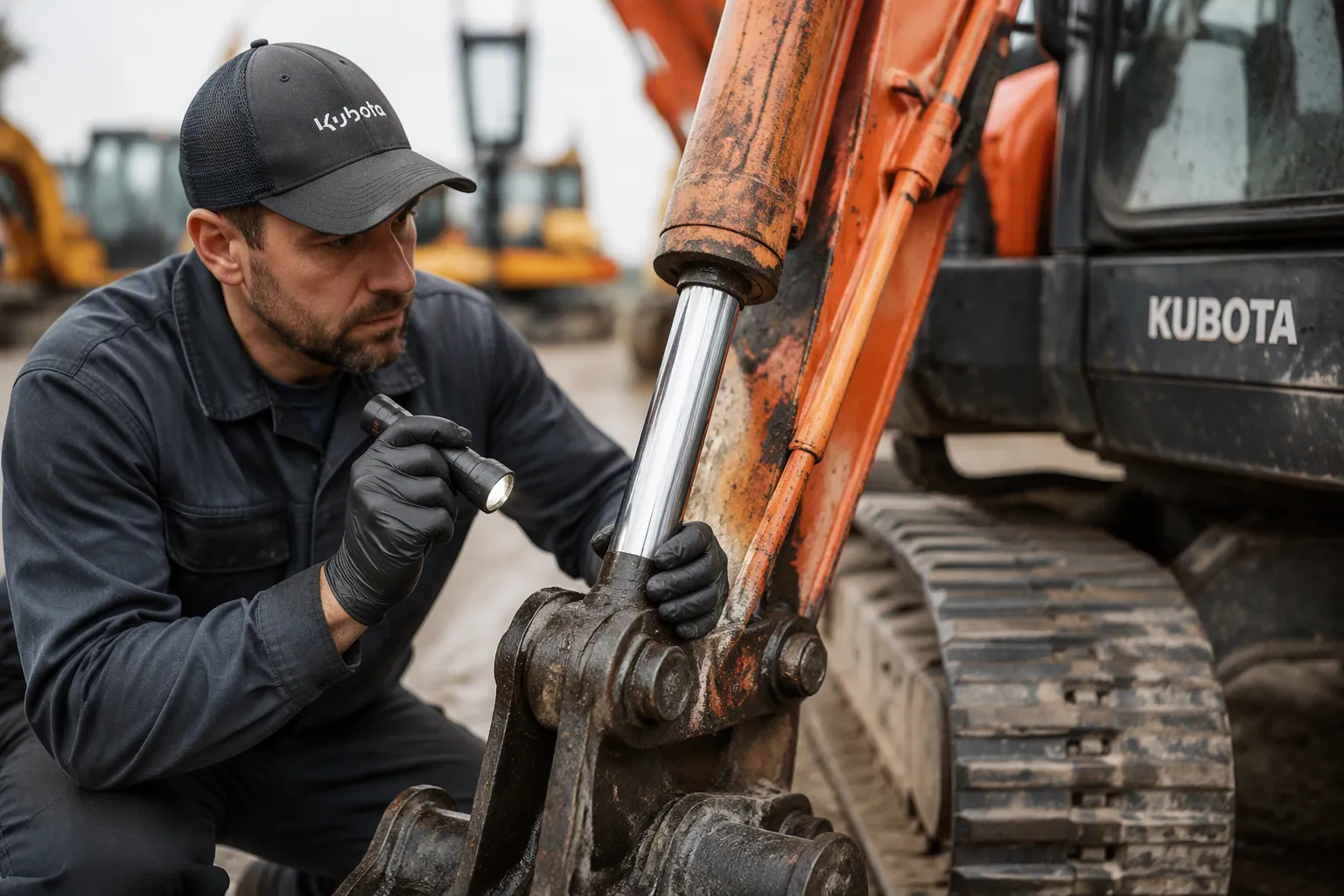 Check Used Kubota Excavator Hydraulic Cylinders Before Ordering