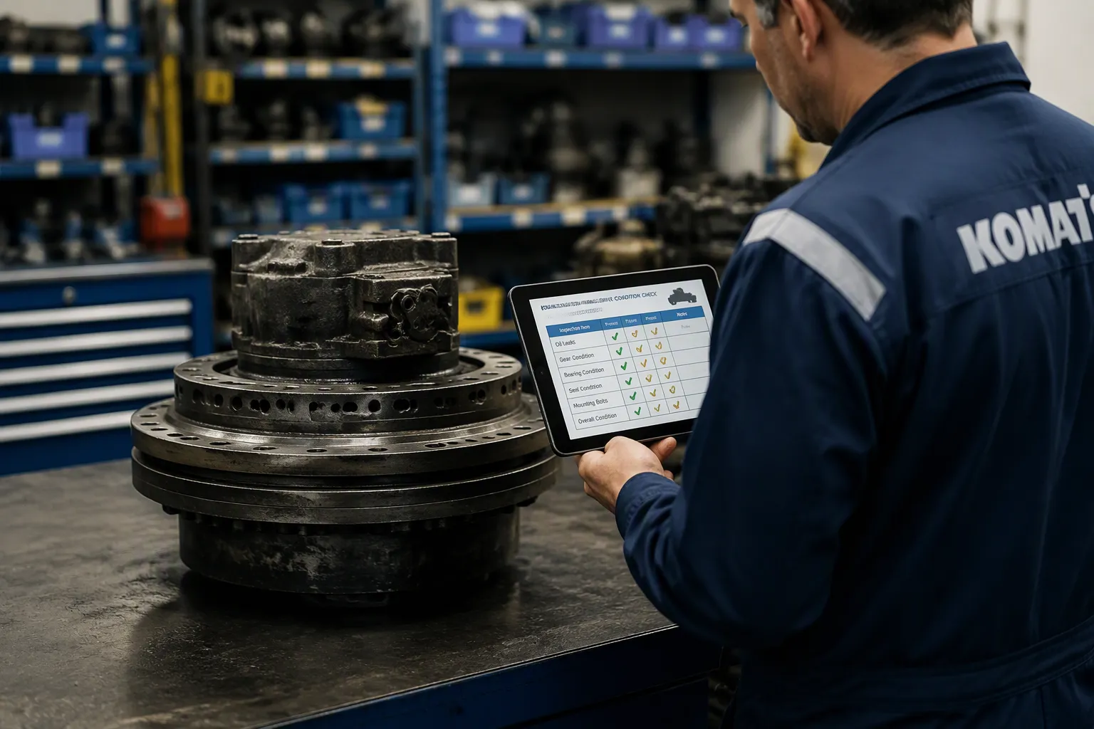 Compare Condition Records for Used Komatsu Excavator Final Drives