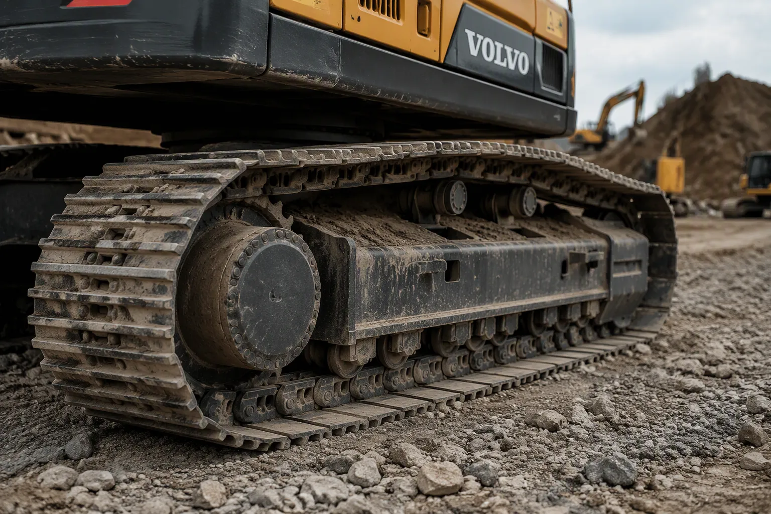 Essential Volvo Excavator Spare Parts in the Undercarriage